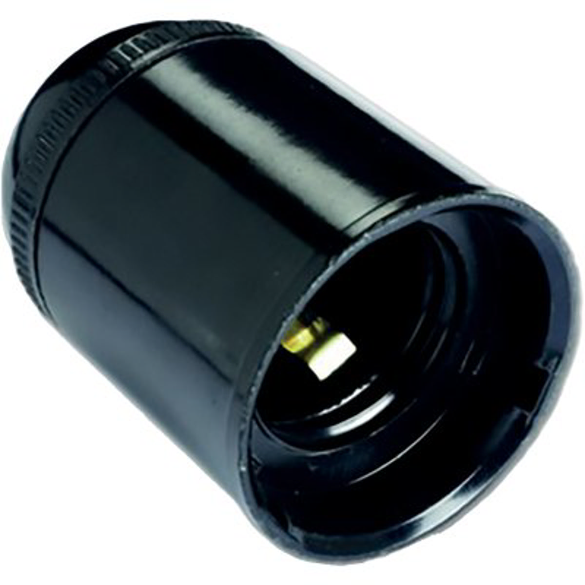 PORTALAMPADA CAMICIA LISCIA ELECTRALINE TERMOPLASTICA NERO E27 M10X1