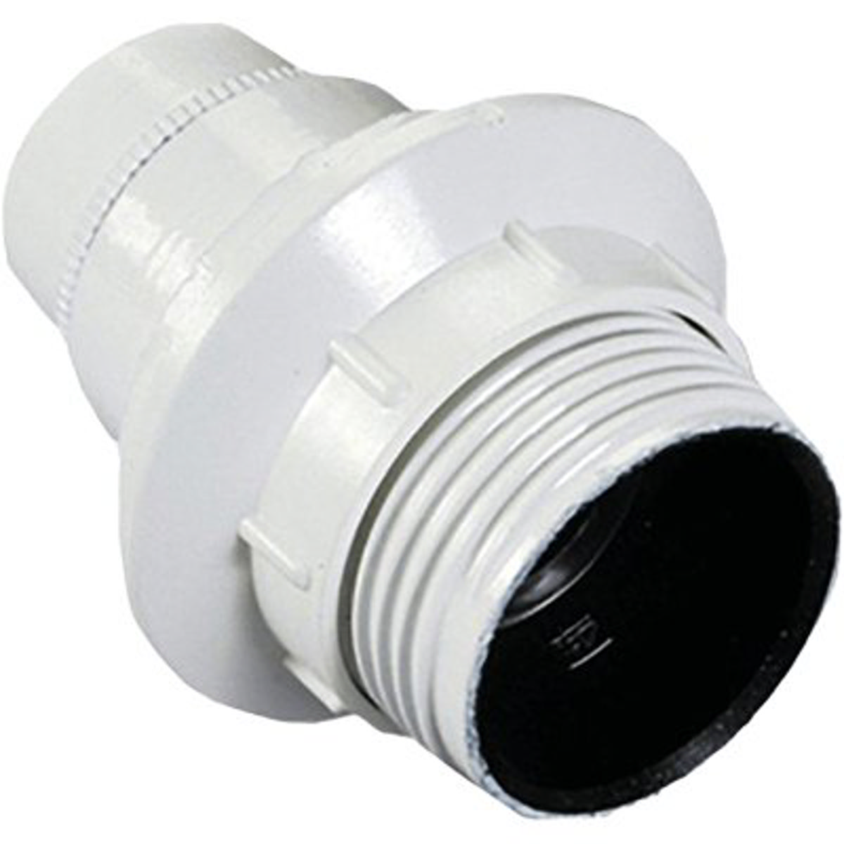 PORTALAMPADA CAMICIA LISCIA + GHIERA ELECTRALINE TERMOPLASTICO BIANCO E14 M10X1