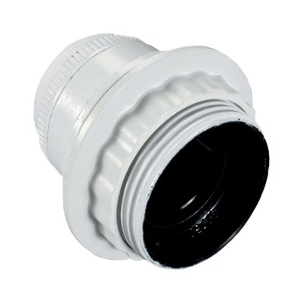 PORTALAMPADA CAMICIA LISCIA + GHIERA ELECTRALINE TERMOPLASTICO BIANCO E27 M10X1