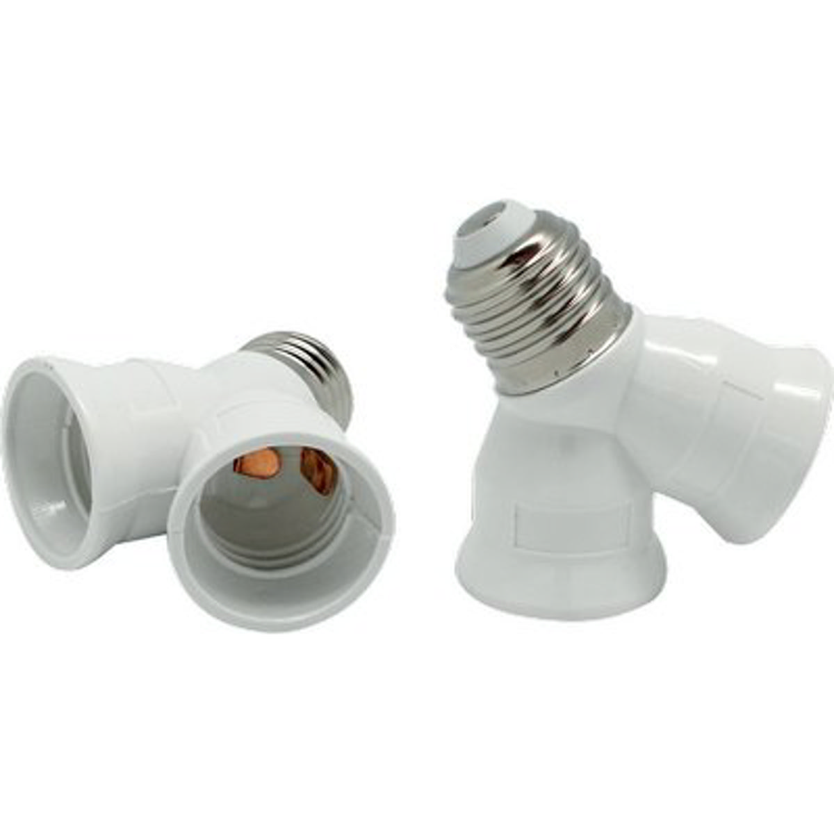 PORTALAMPADA SDOPPIATO E27 ELECTARLINE TERMOPLASTICO BIANCO