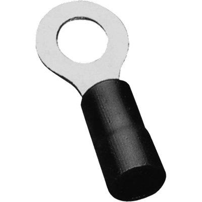 TERMINALE AD ANELLO A STRINGERE NERO X CAVO MMQ 4,0/6,0 FORO MM 6.5 CF=PZ 15