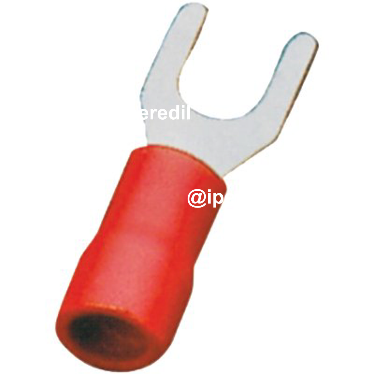 TERMINALE A FORCELLA A STRINGERE ROSSO X CAVO MMQ 1,5/2,5 FORO MM 6,3 CF=PZ 20