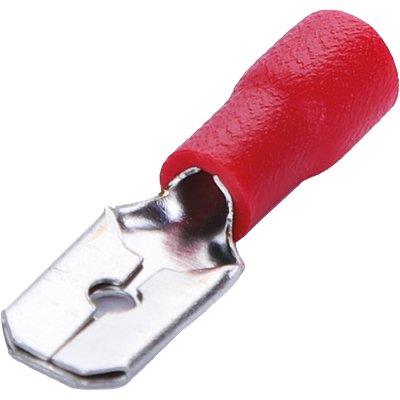 TERMINALE PIATTO MASCHIO A STRINGERE ROSSO X CAVO MMQ 1,5/2,5 MM 7,1 CF=PZ 20