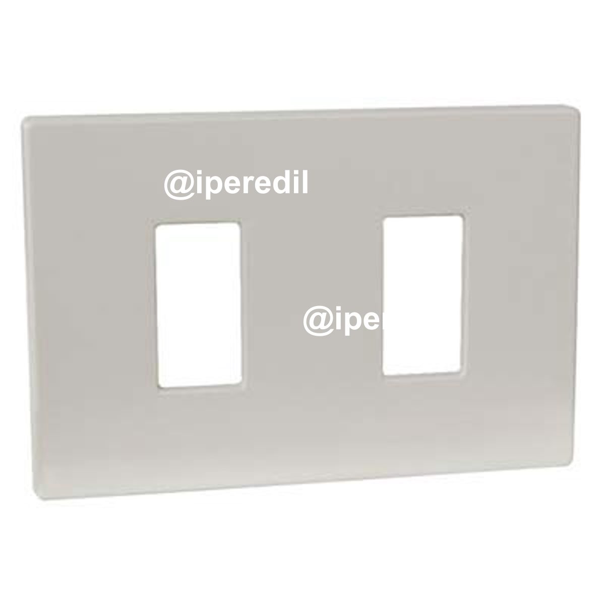 PLACCA COPRIFRUTTI VENUS MARLANVIL RESINA AVORIO POSTI 2 MM 115X80