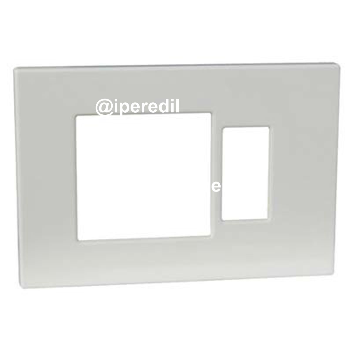 PLACCA COPRIFRUTTI VENUS MARLANVIL RESINA AVORIO POSTI 1 + SCHUKO MM 115X80