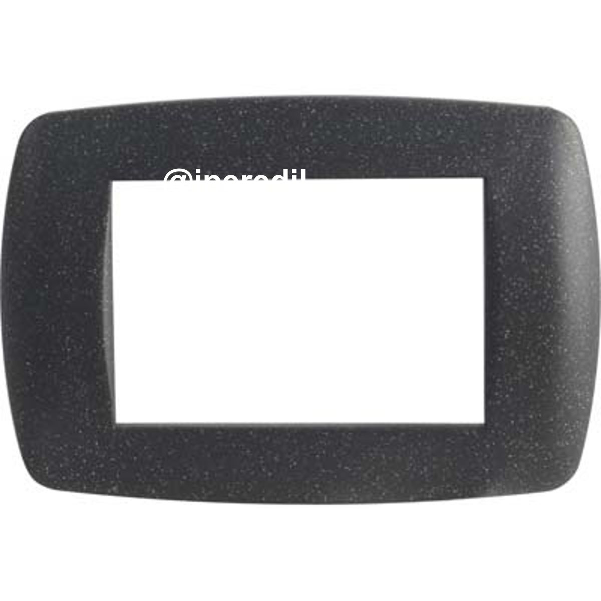 PLACCA COPRIFRUTTI MILLENIUM MARLANVIL NERO FLASH POSTI 3 MM 122X83