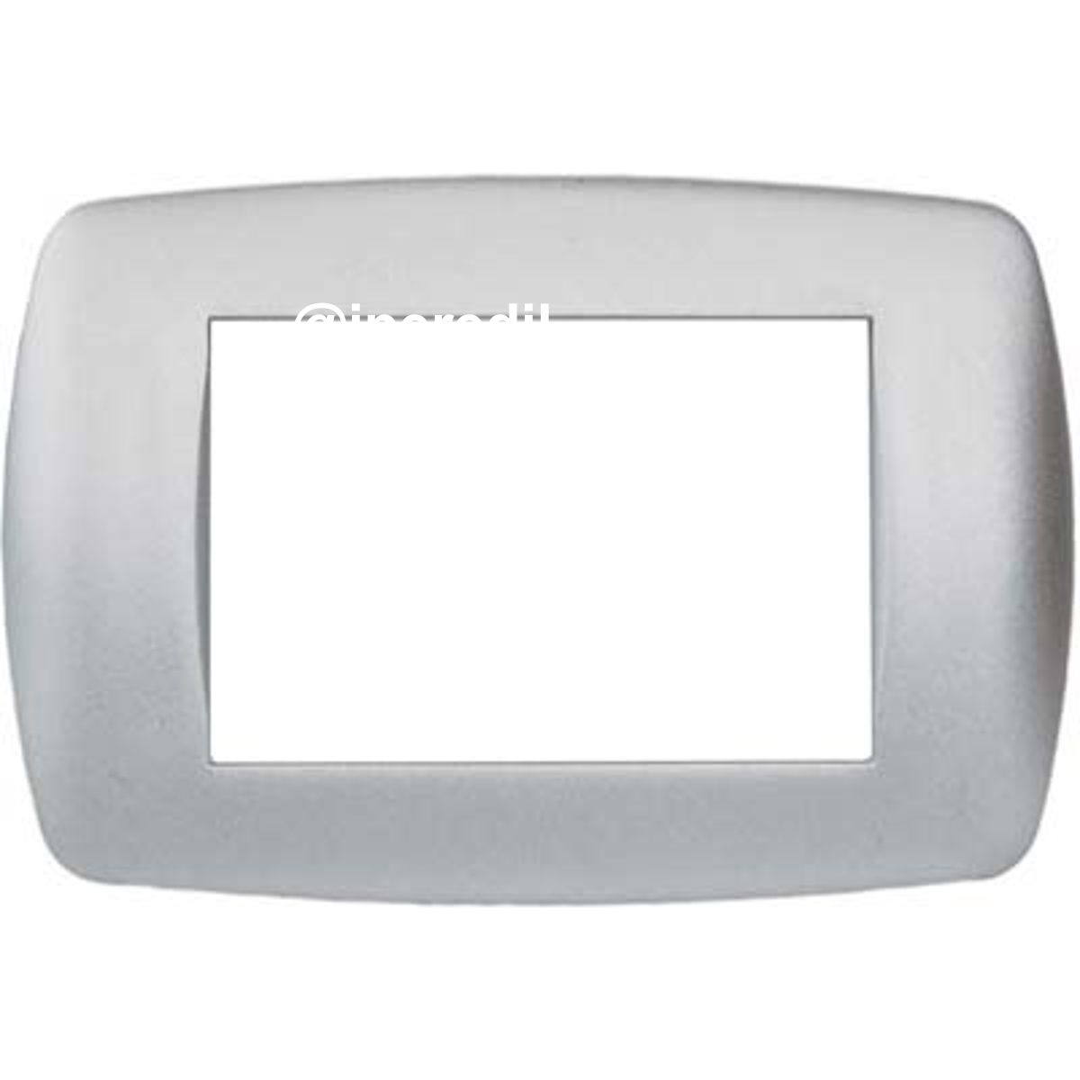 PLACCA COPRIFRUTTI MILLENIUM MARLANVIL ALLUMINIO SATINATO POSTI 3 MM 122X83