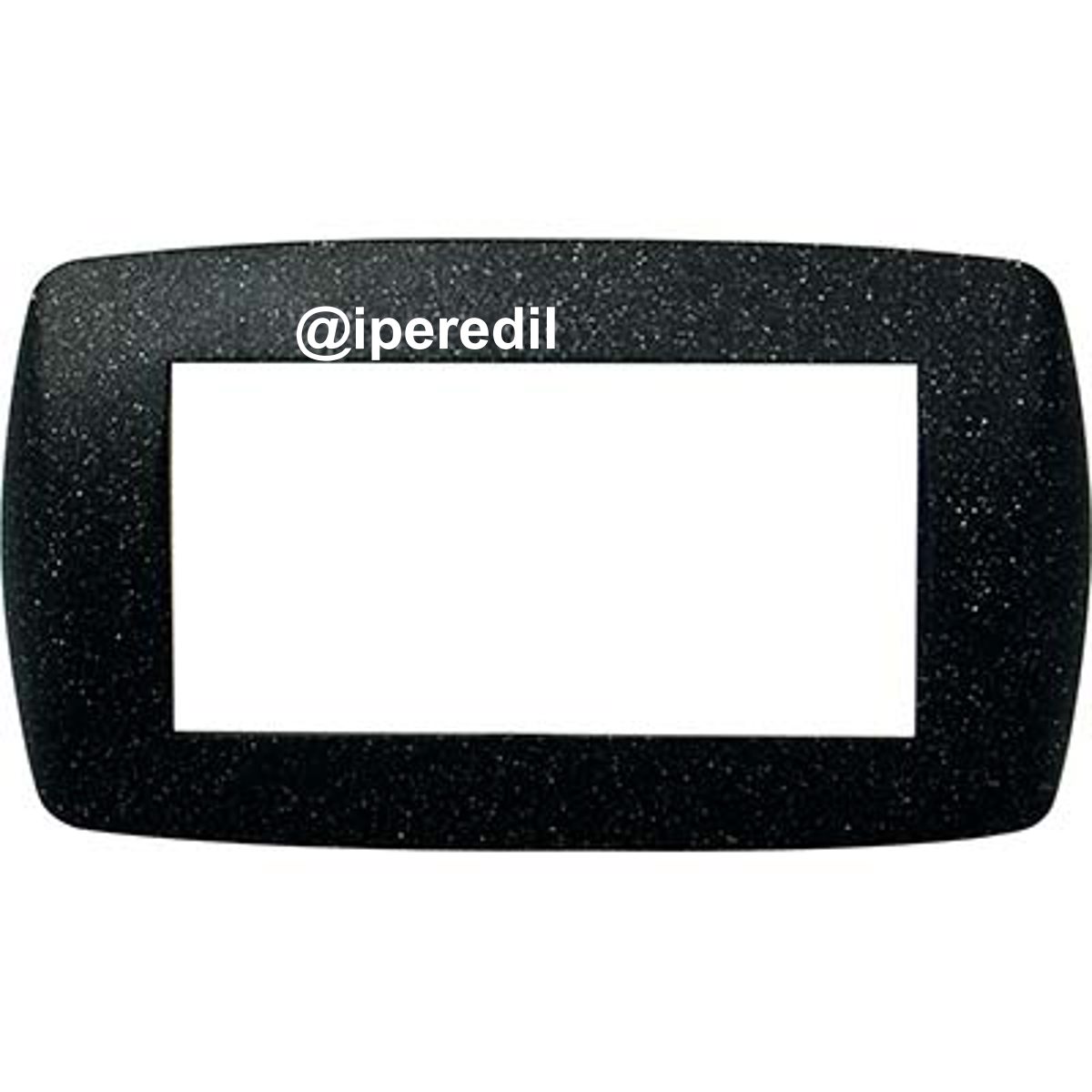 PLACCA COPRIFRUTTI MILLENIUM MARLANVIL NERO FLASH POSTI 4 MM 150X83