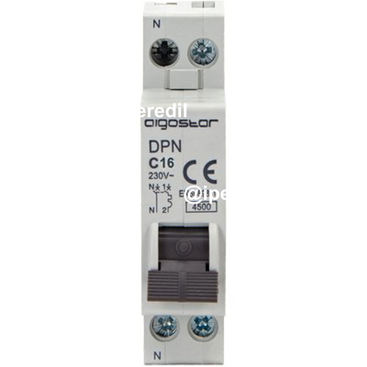 INTERRUTTORE MAGNETOTERMICO 1 POSTO AIGOSTAR 1 P+N VOLT 230 A 16 KA 4,5 BIPOLARE