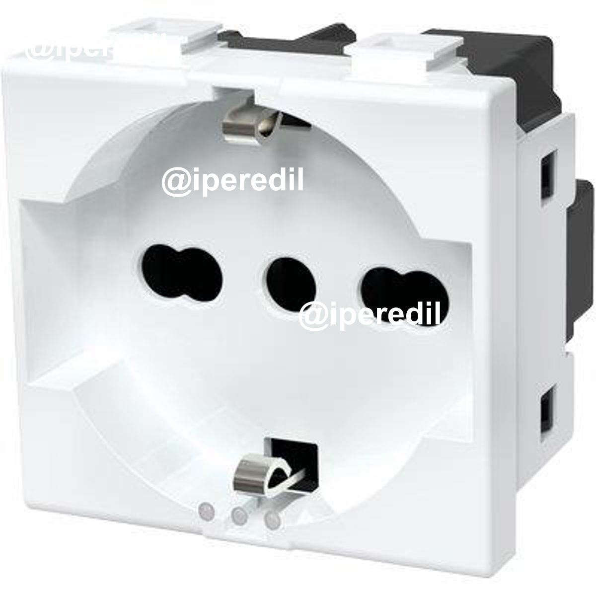 PRESA SCHUKO + SICUREZZA ABM BIANCO VOLT 250 A 10/16 2P+T