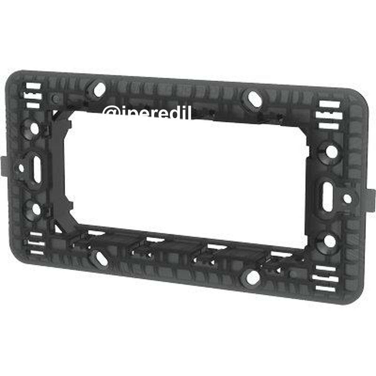 SUPPORTO FRUTTI ABM PC NERO POSTI 4