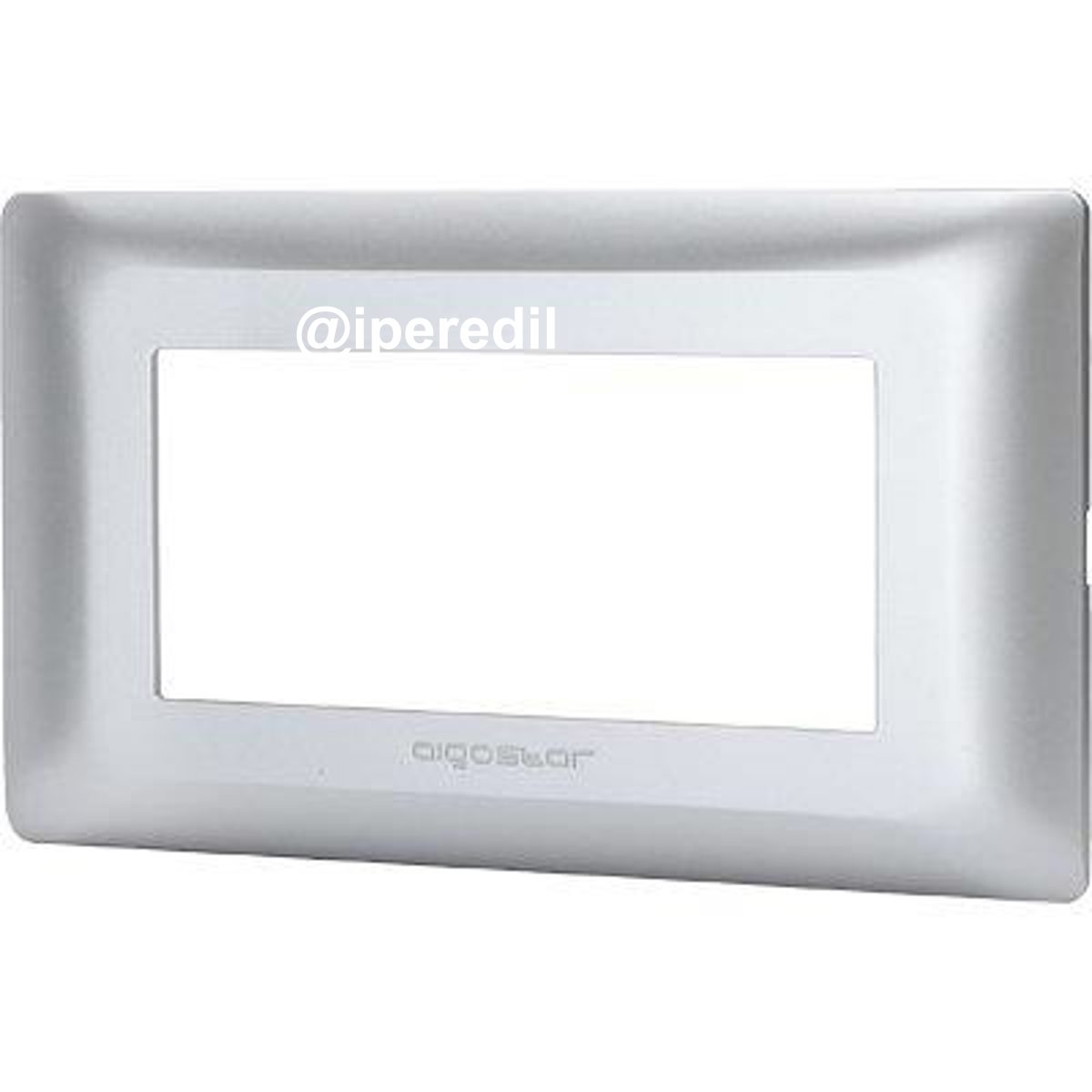 PLACCA COPRIFRUTTI ABM ARGENTO POSTI 4 MM 140X85