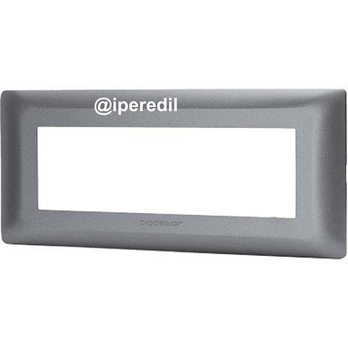 PLACCA COPRIFRUTTI ABM GRIGIO SCURO POSTI 6 MM 190X85