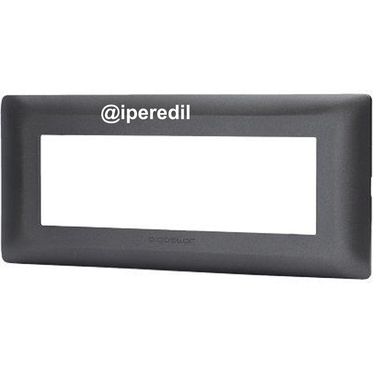 PLACCA COPRIFRUTTI ABM NERO POSTI 6 MM 190X85