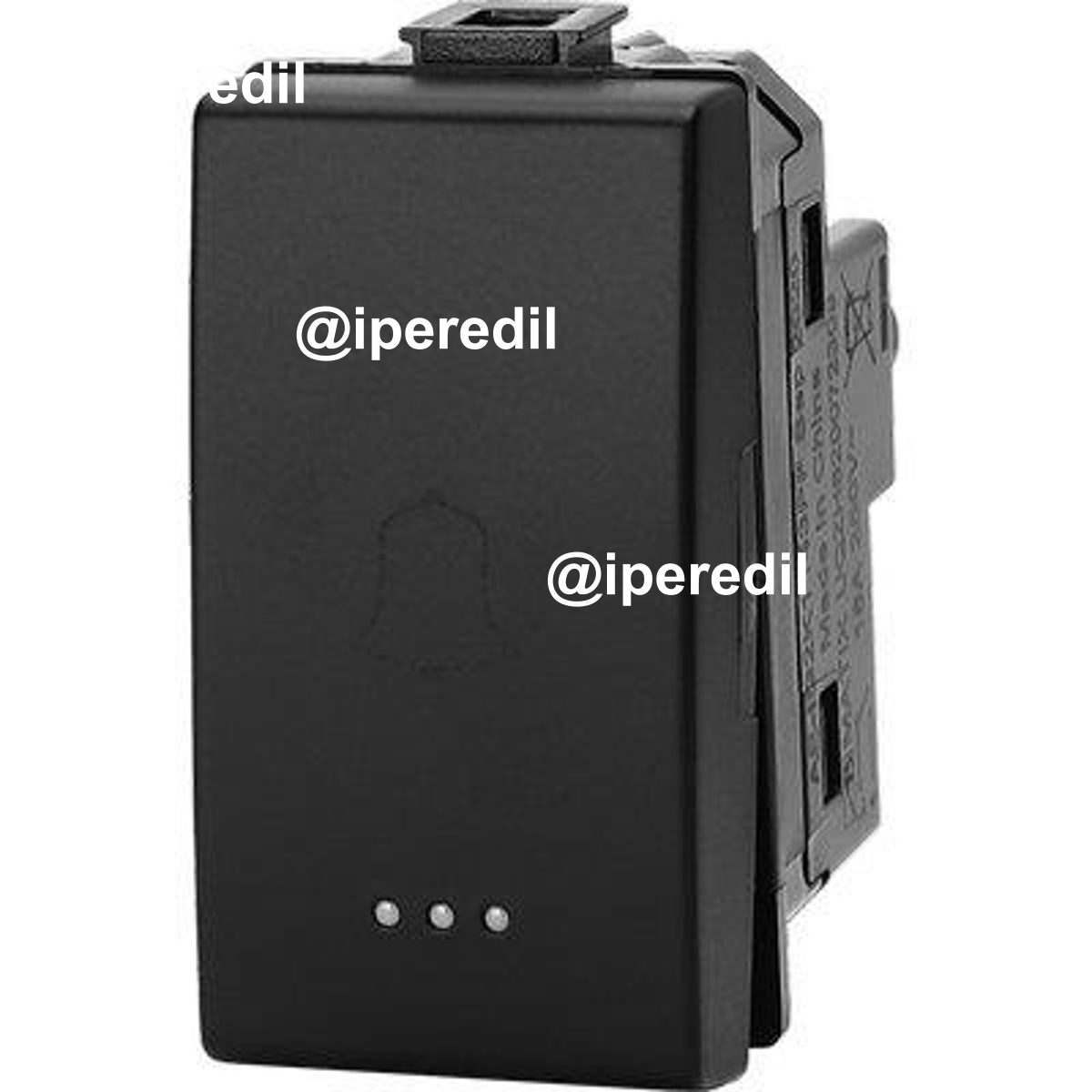 PULSANTE UNIPOLARE CAMPANELLO ABM NERO VOLT 250 A 16