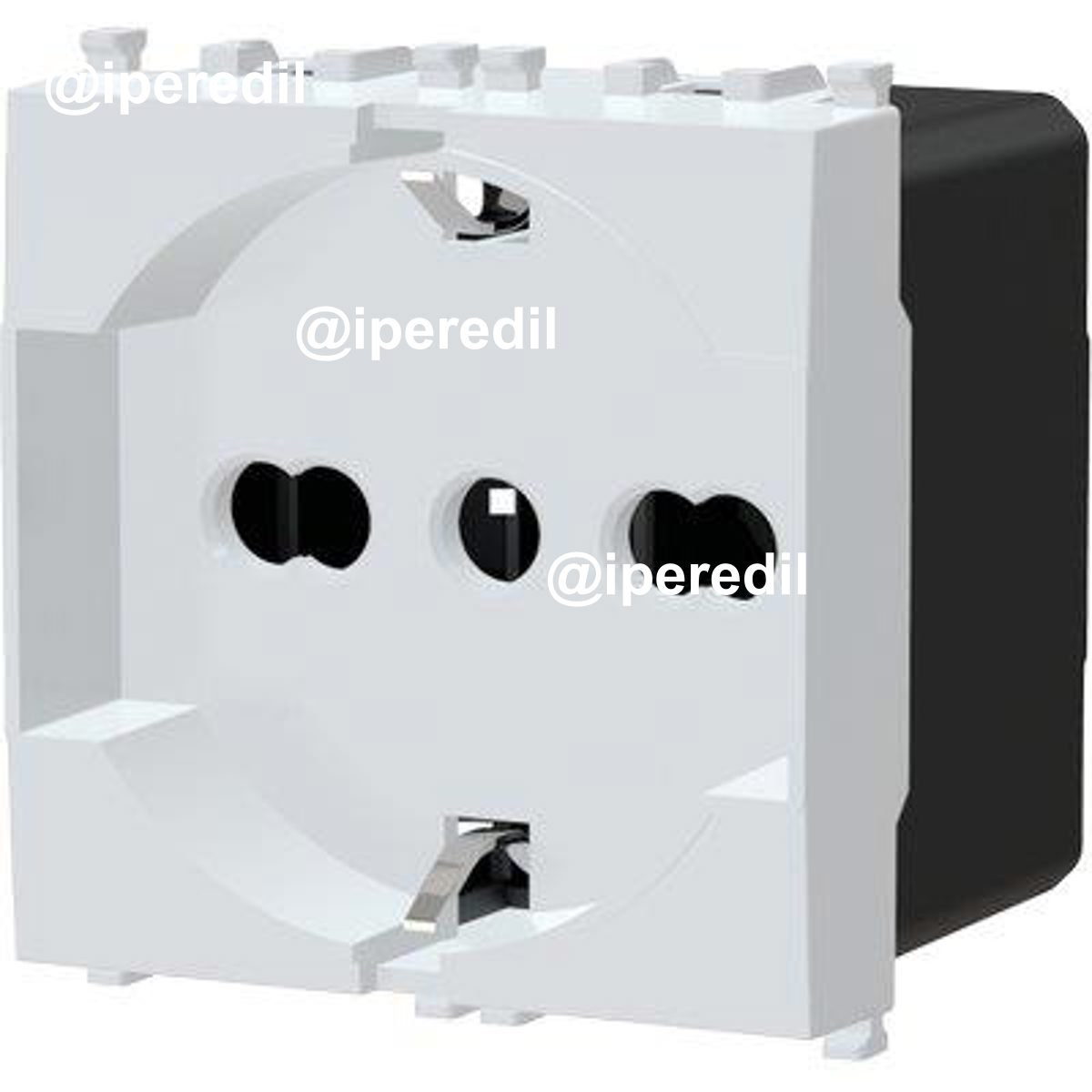 PRESA SCHUKO + SICUREZZA AVP BIANCO VOLT 250 A 10/16 2P+T