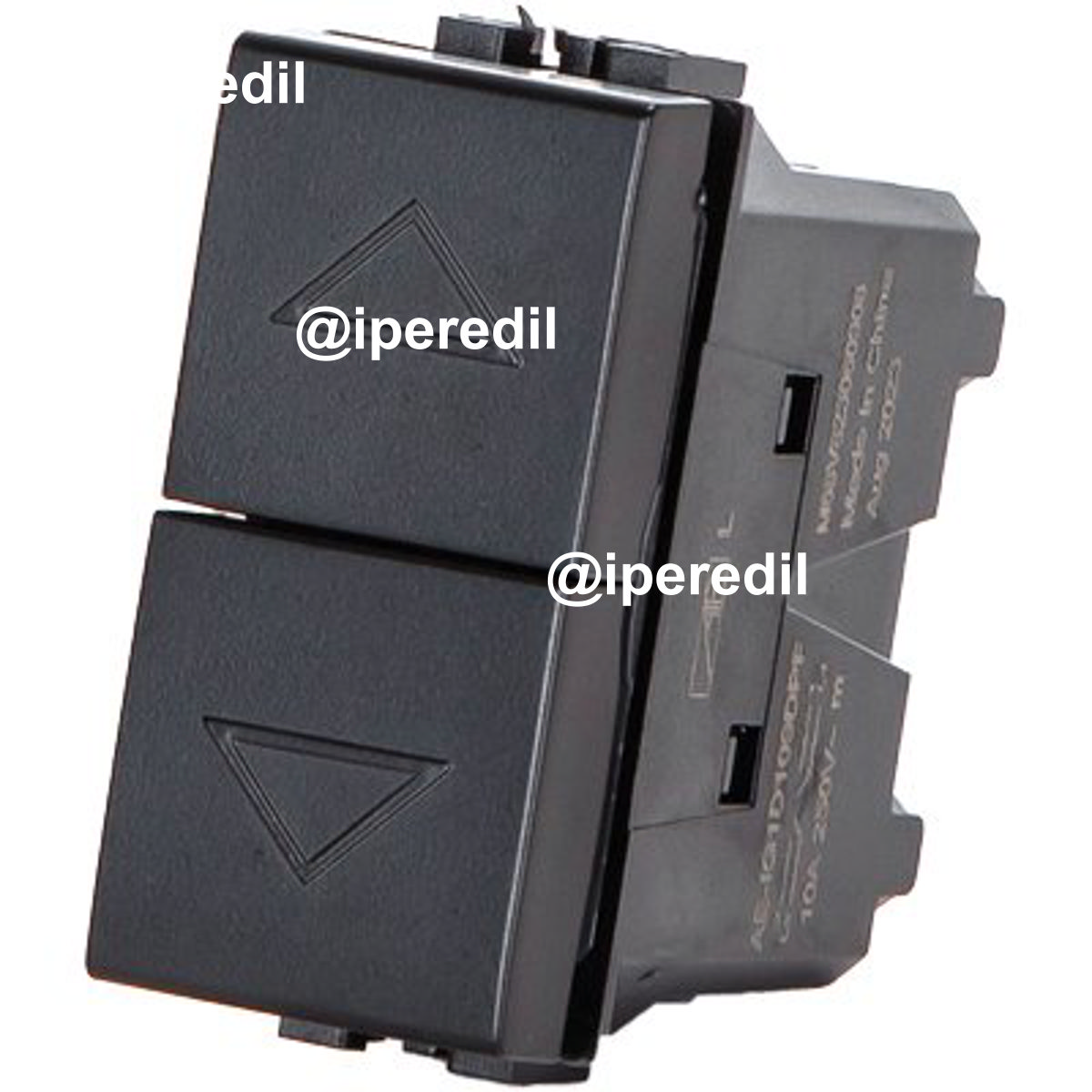 PULSANTE UNIPOLARE DOPPIO ABL NERO VOLT 250 A 16