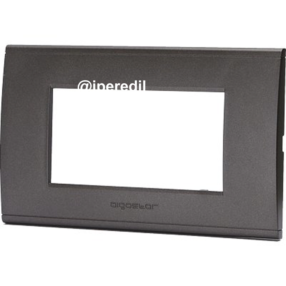 PLACCA COPRIFRUTTI ABL NERO POSTI 4 MM 140X85