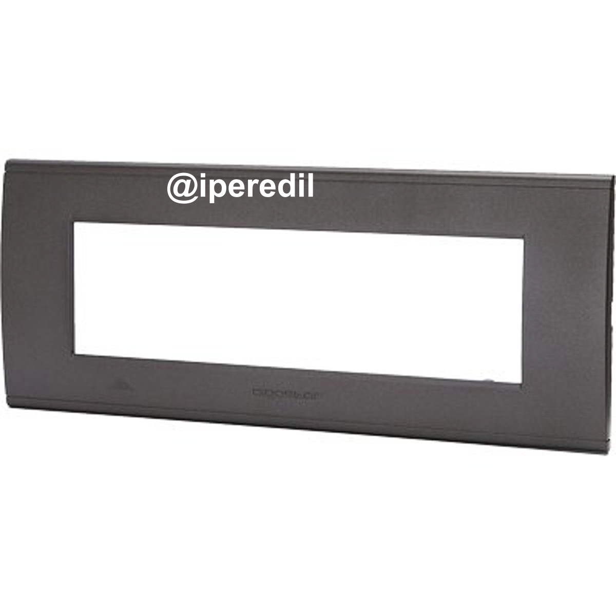 PLACCA COPRIFRUTTI ABL NERO POSTI 7 MM 208X85