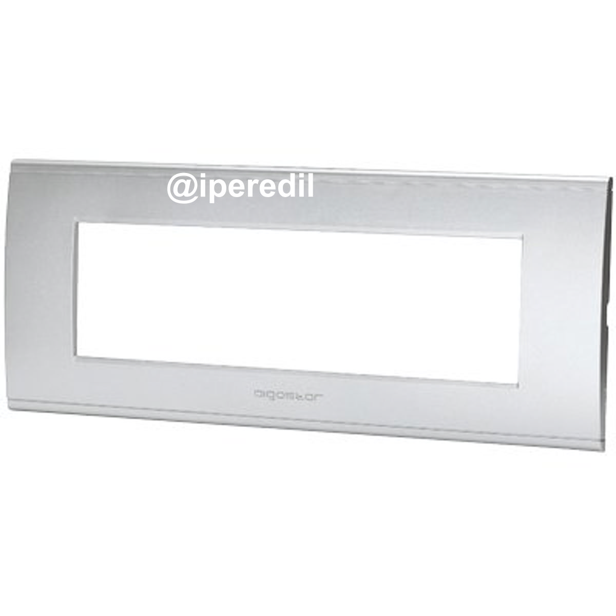 PLACCA COPRIFRUTTI ABL ARGENTO POSTI 7 MM 208X85