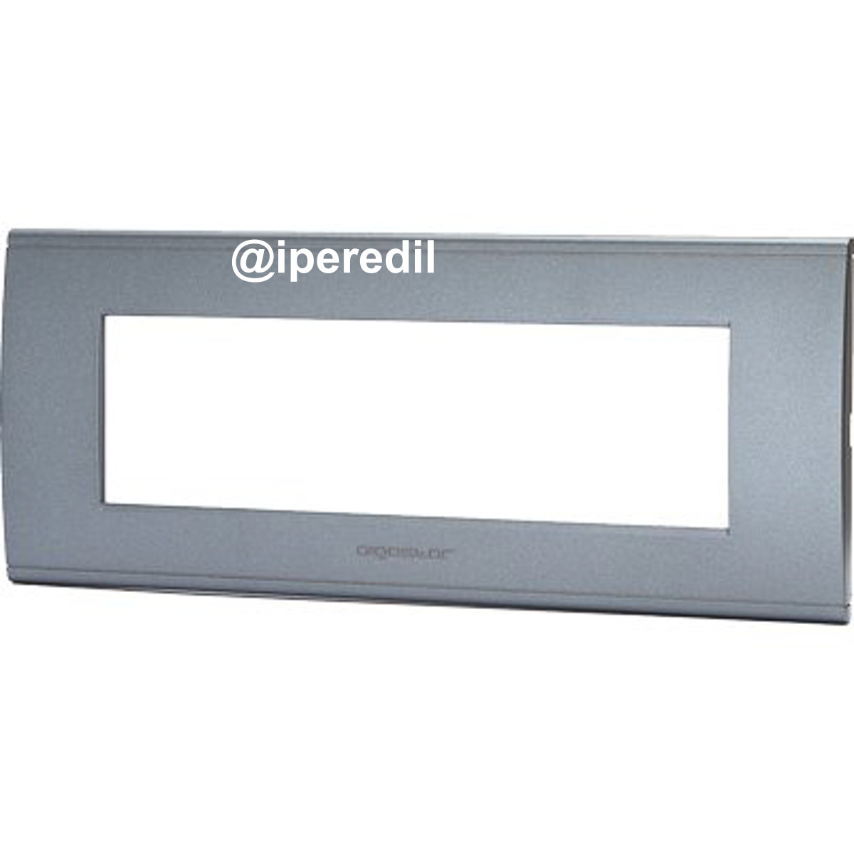PLACCA COPRIFRUTTI ABL GRIGIO SCURO POSTI 7 MM 208X85