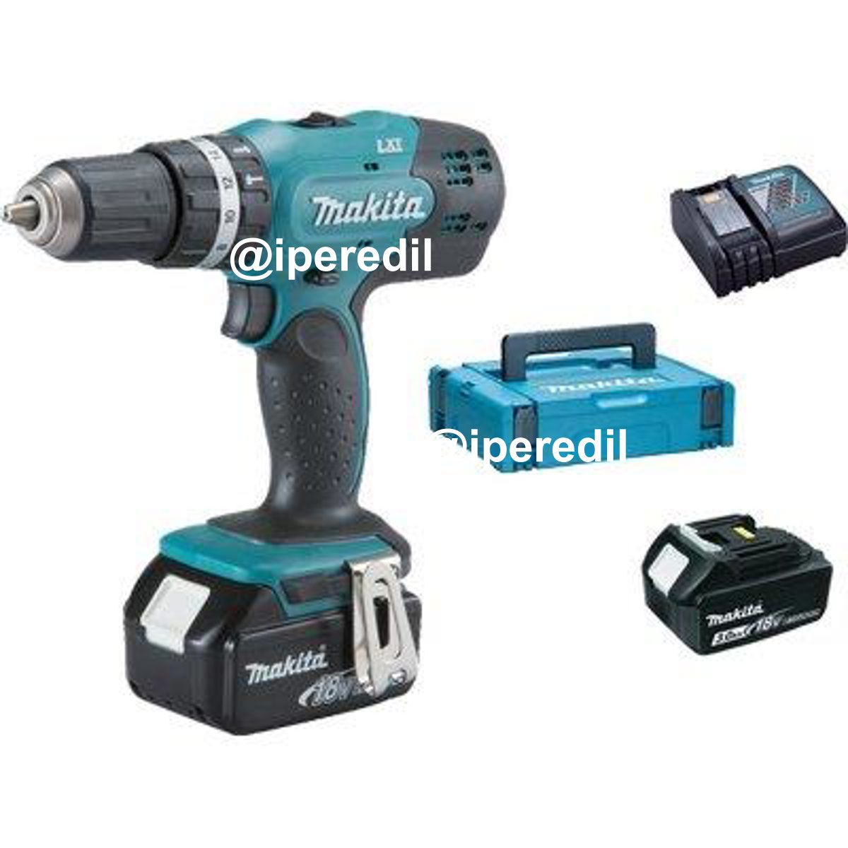 TRAPANO AVVIT PERCUS BATTERIA DHP453RFE MAKITA VOLT 18X2 AH 3,0 + VALIGIA