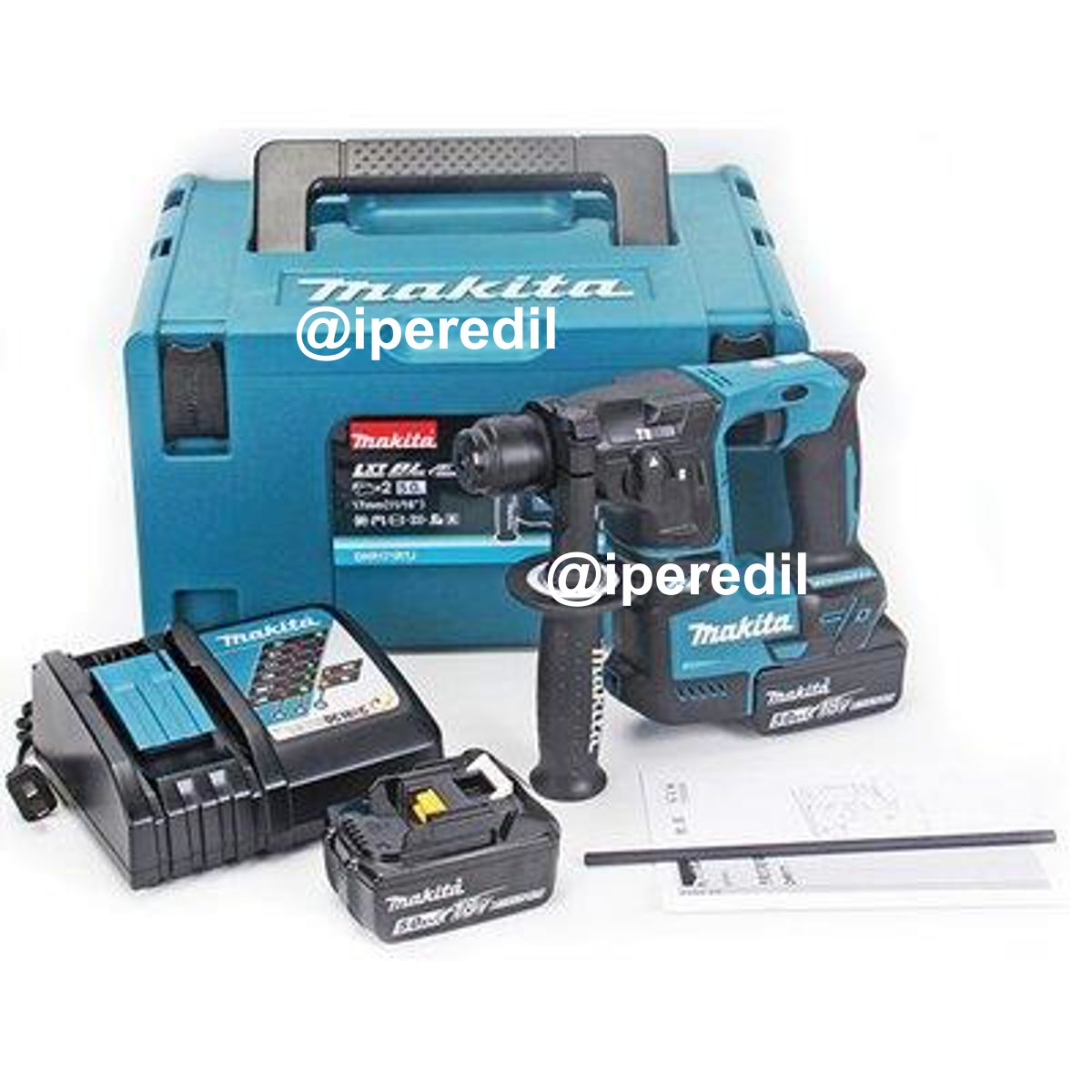 MARTELLO TASSELL BATTERIA DHR171RTJ MAKITA VOLT 18X2 AH 5,0 SDS PLUS + VALIGIA - 07413240