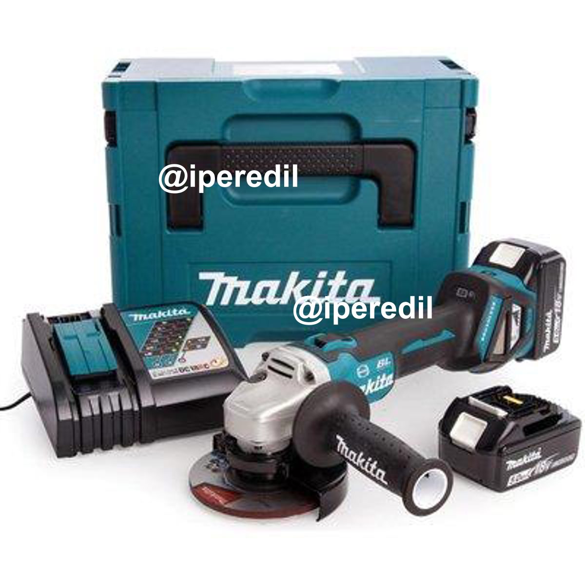 SMERIGLIATRICE ANGOLARE BATTERIA DGA513RTJ MAKITA MM 125 VOLT 18X2 AH 5,0 + VALIGIA - 07413437