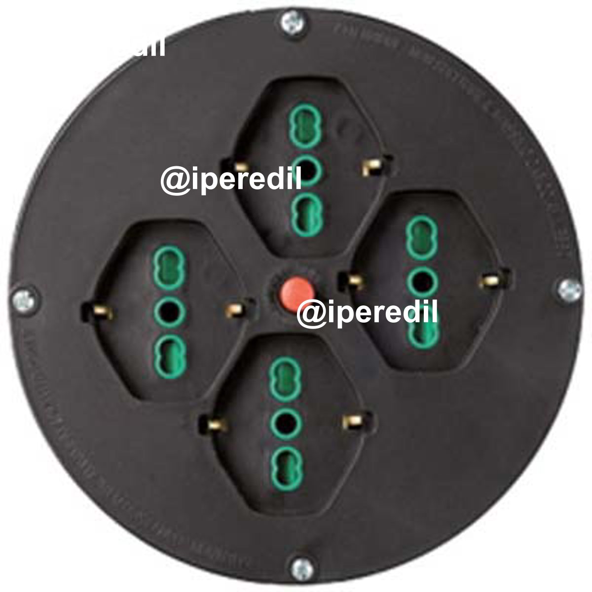 DISCO PRESE X AVVOLGICAVO FME MM 145 2P+T 16A BIPASSO SCHUKO X4