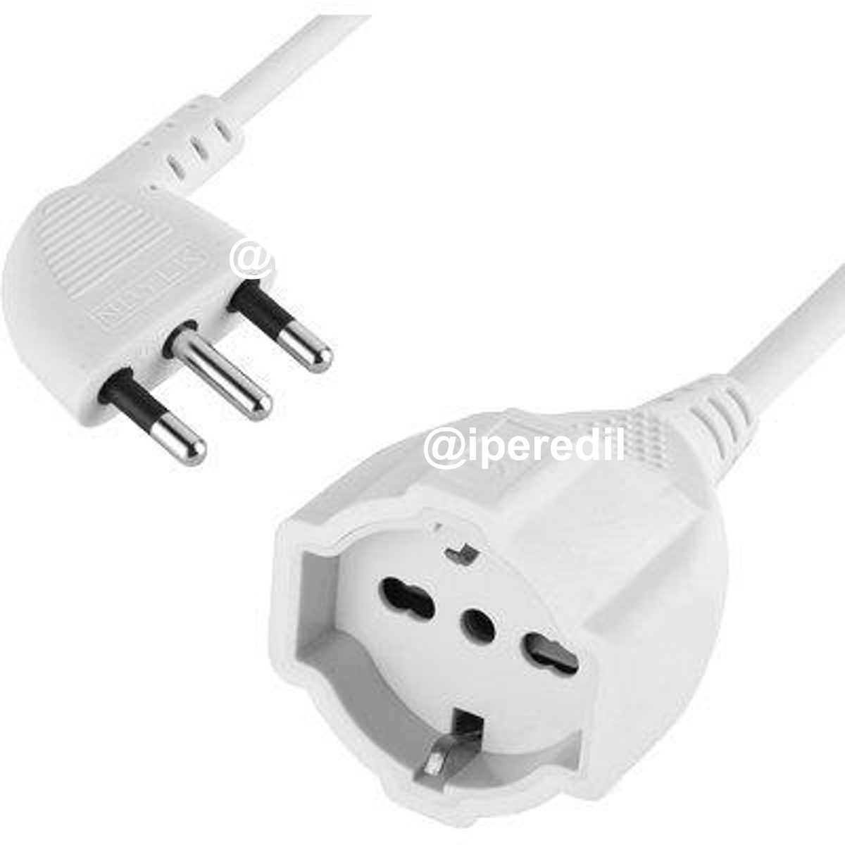 PROLUNGA LINEARE 461 ELECTRALINE BIANCO 2P+T 16A BIPASSO SCHUKO N°XMMQ 3X1.5 MT 5