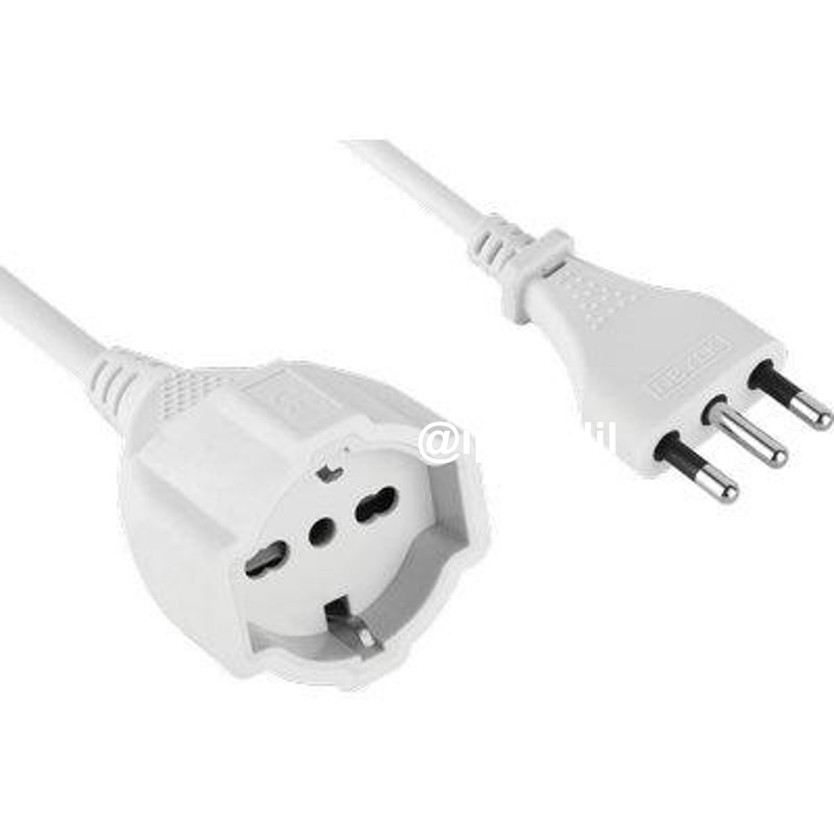 PROLUNGA LINEARE 46126 ELECTRALINE BIANCO 2P+T 16A BIPASSO SCHUKO N°XMMQ 3X1.5 MT 10