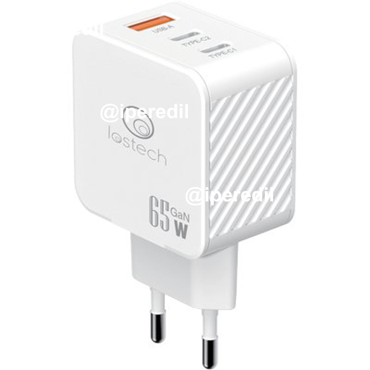 CARICABATTERIA SMARTPHONE RAPIDO LS-NC37 LOSTECH VOLT 230 WATT 65 1 PRESA USB + 2 PRESA TYPE C