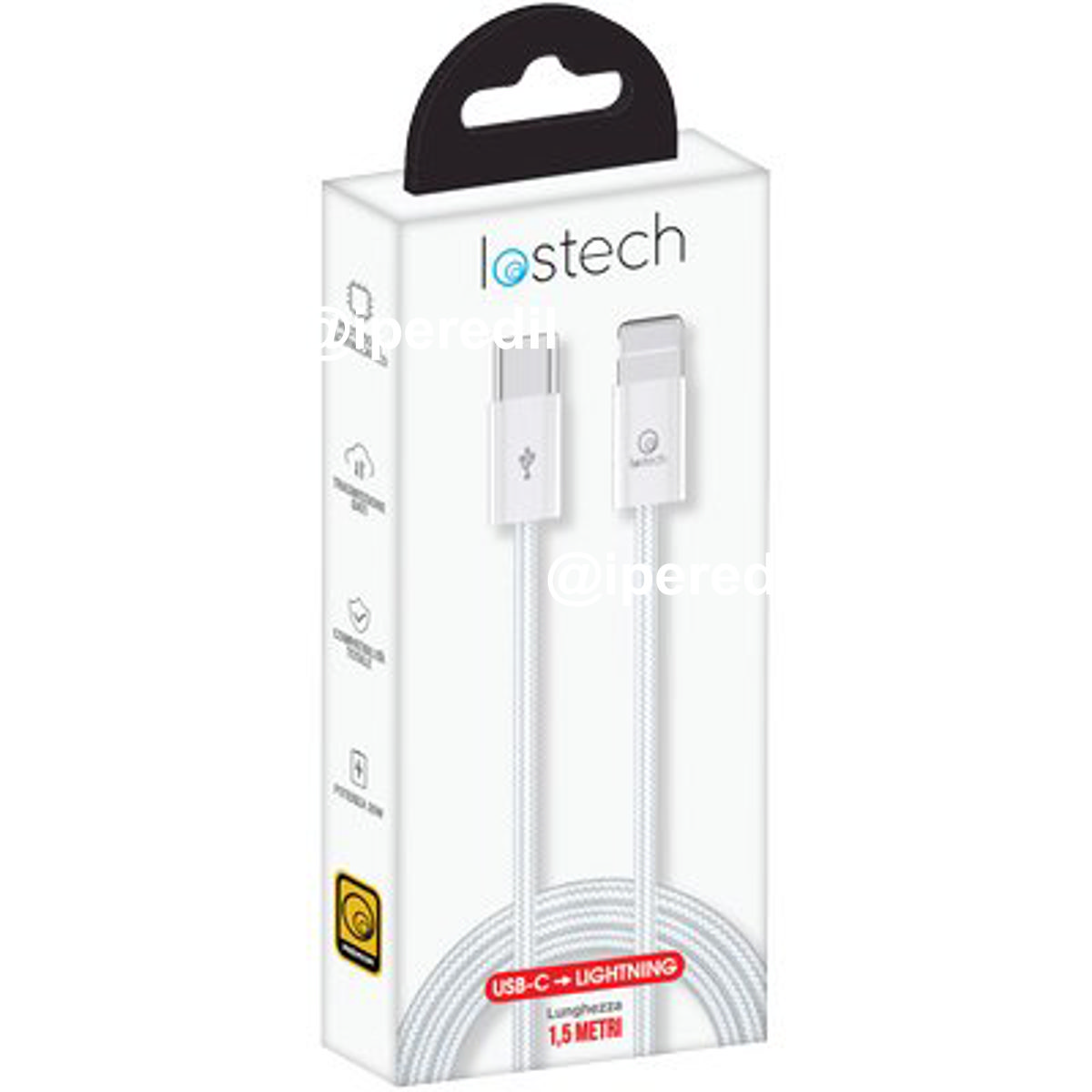 CAVO SMARTPHONE LS-NB0 LOSTECH TYPE-C/LIGHTNING COLORE BIANCO CM 150