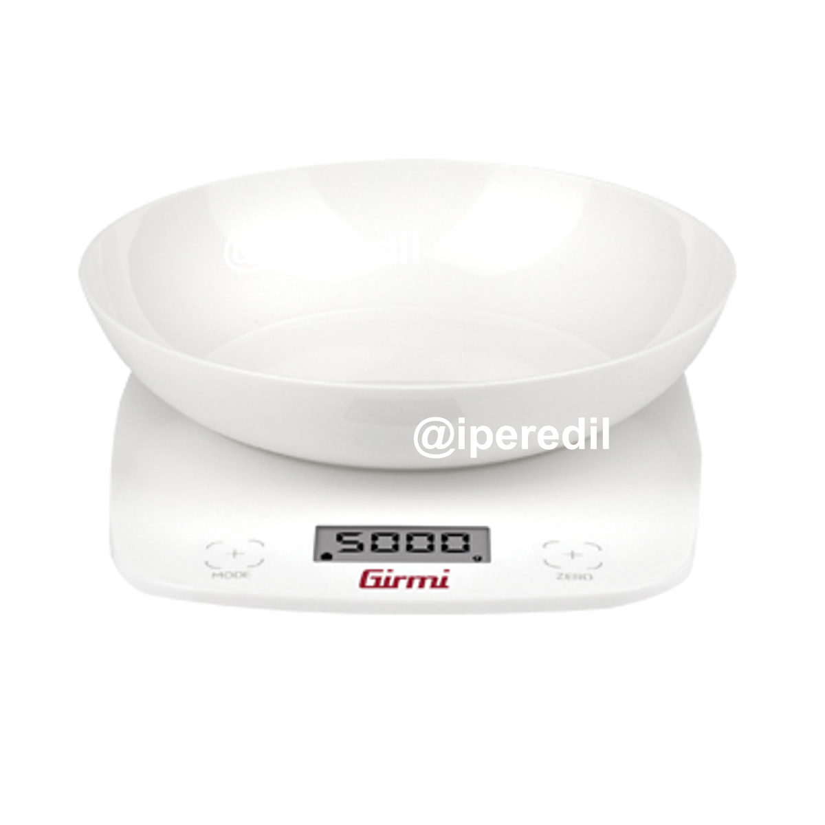 BILANCIA DIGITALE CUCINA PS01 GIRMI KG 5/GR 1 + CIOTOLA 2XAAA NON INCLUSE