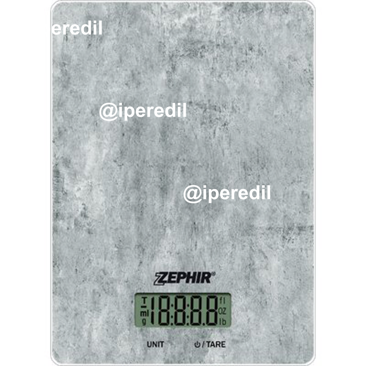 BILANCIA DIGITALE CUCINA ZHS439 ZEPHIR KG 5/GR 1 PIETRA 1XCR2032 NON INCLUSA