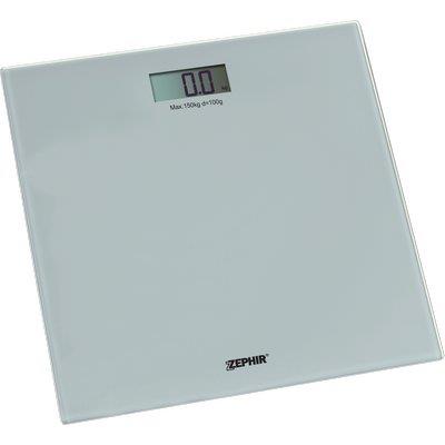 BILANCIA DIGITALE PESAPERSONE ZHS809 ZEPHIR VETRO SLIM CM 30 KG 150 1XCR2032 NON INCLUSA