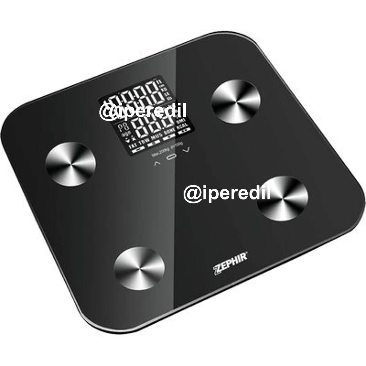 BILANCIA PESAPERSONE DIGITALE ZHS816 ZEPHIR VETRO SLIM CM 31 KG 200 4XAAA NON INCLUSE