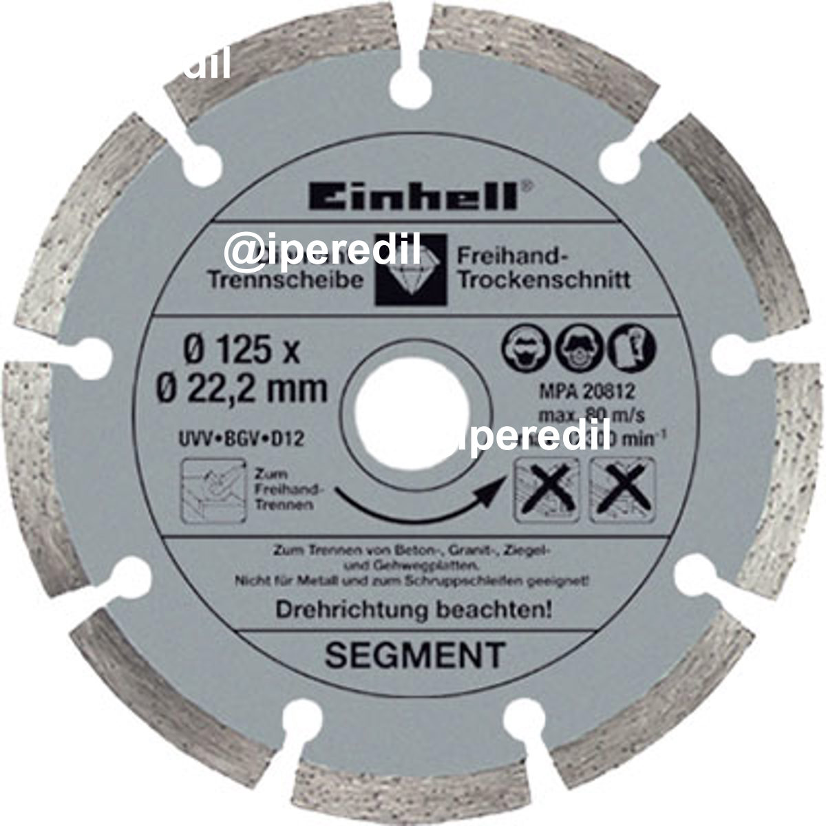DISCO X SCANALATORE MURO TH-MA 1300 EINHELL A SETTORE MM 125 F.MM 22,2 - 07475311