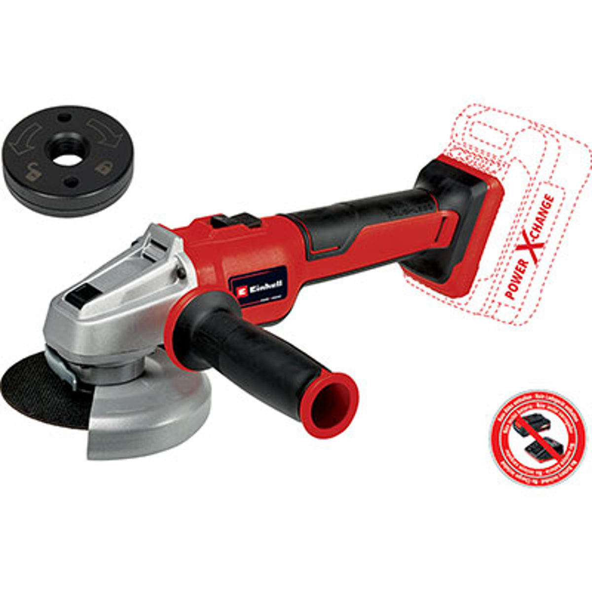 SMERIGLIATRICE BATTERIA AXXIO 18/125 Q EINHELL VOLT 18 SOLO CORPO MACCHINA