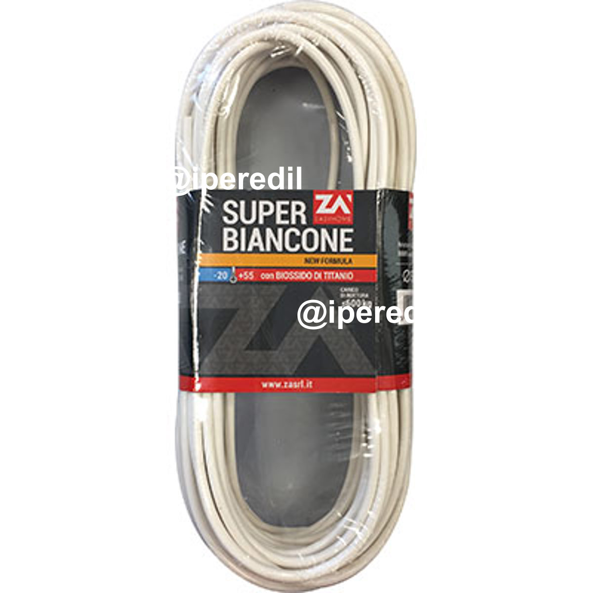 CAVETTO ACCIAIO ZINCATO SUPER BIANCONE MM 5,0 MT 20