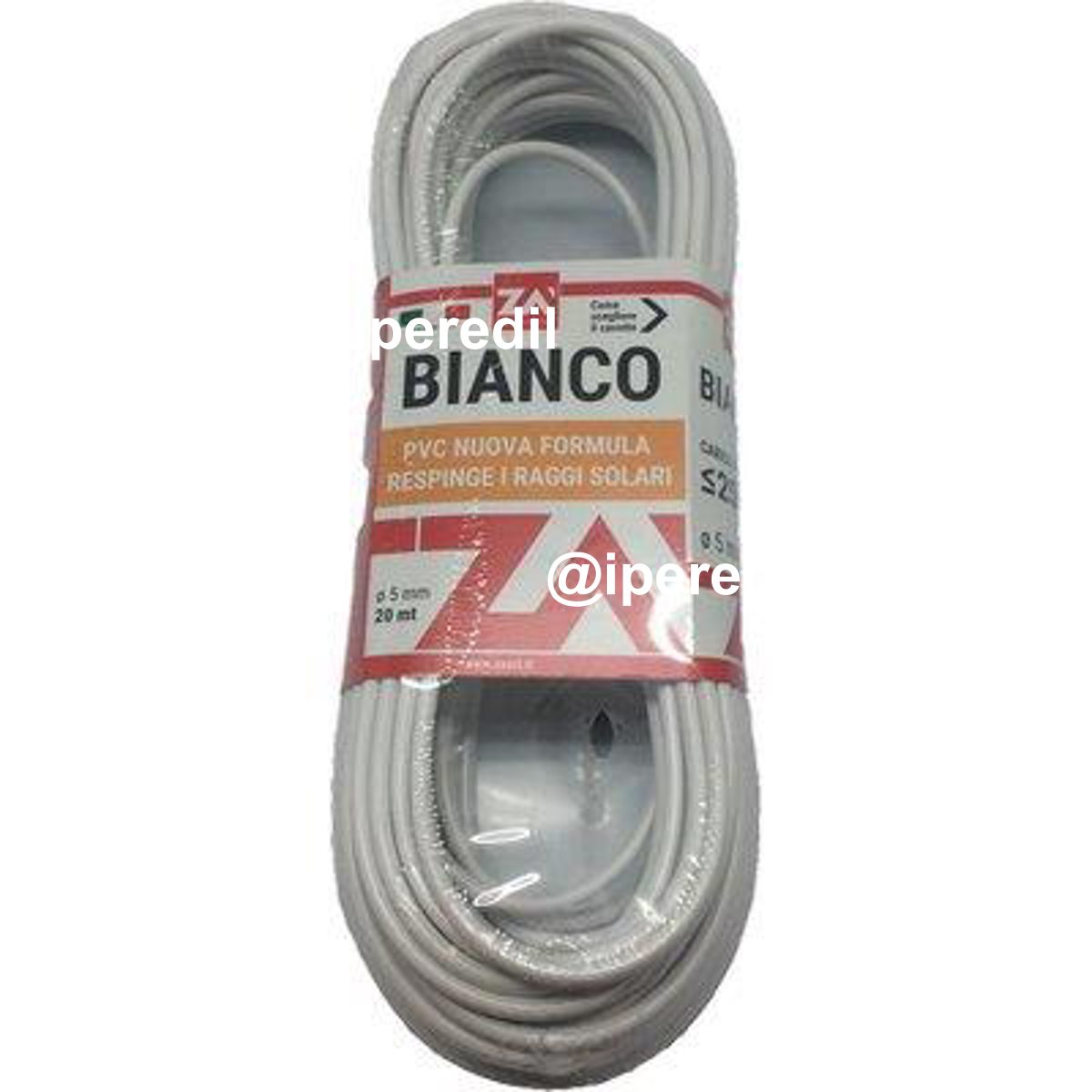 CAVETTO ACCIAIO OTTONATO BIANCO MM 4,5 MT 20