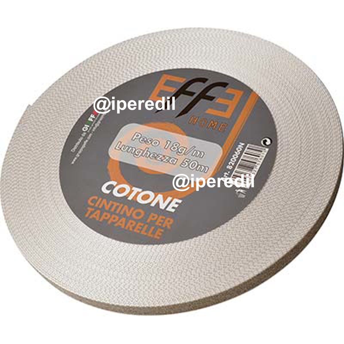 CINTINO AVVOLGIBILI COTONE AVANA/GRIGIO MM 22 GR/MT 18 MT 50