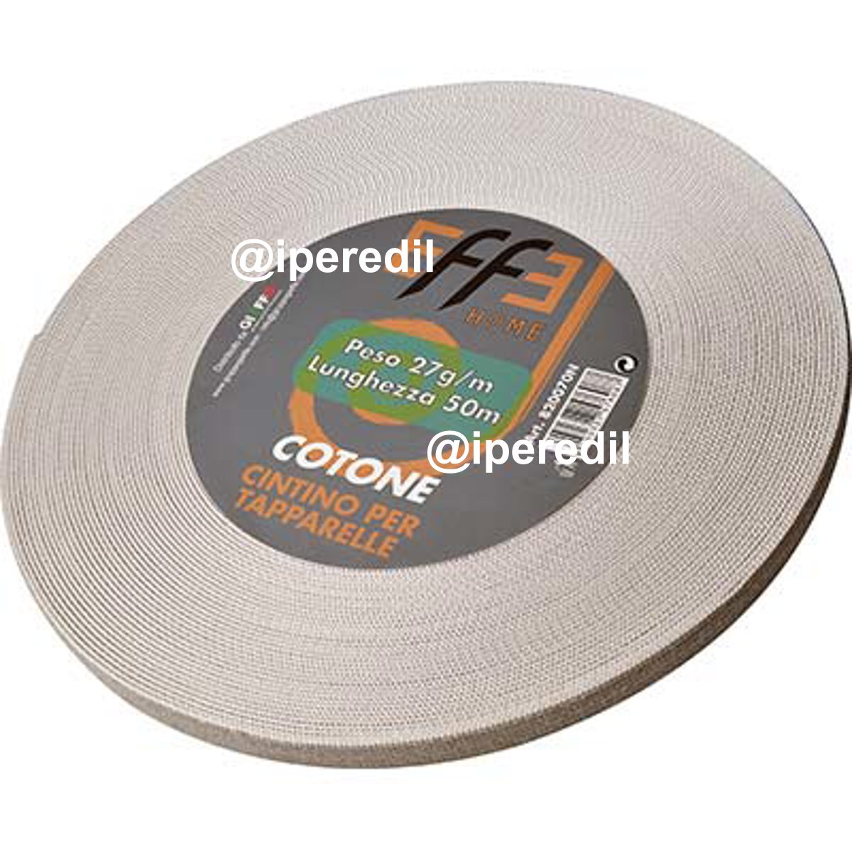 CINTINO AVVOLGIBILI COTONE AVANA/GRIGIO MM 22 GR/MT 27 MT 50