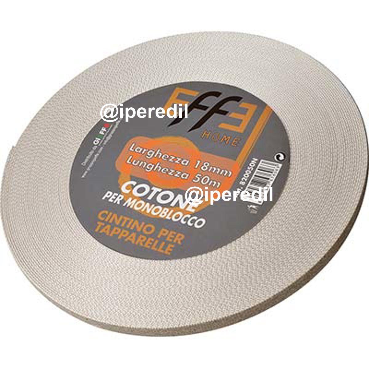 CINTINO AVVOLGIBILI COTONE AVANA/GRIGIO MM 18 GR/MT 18 MT 50
