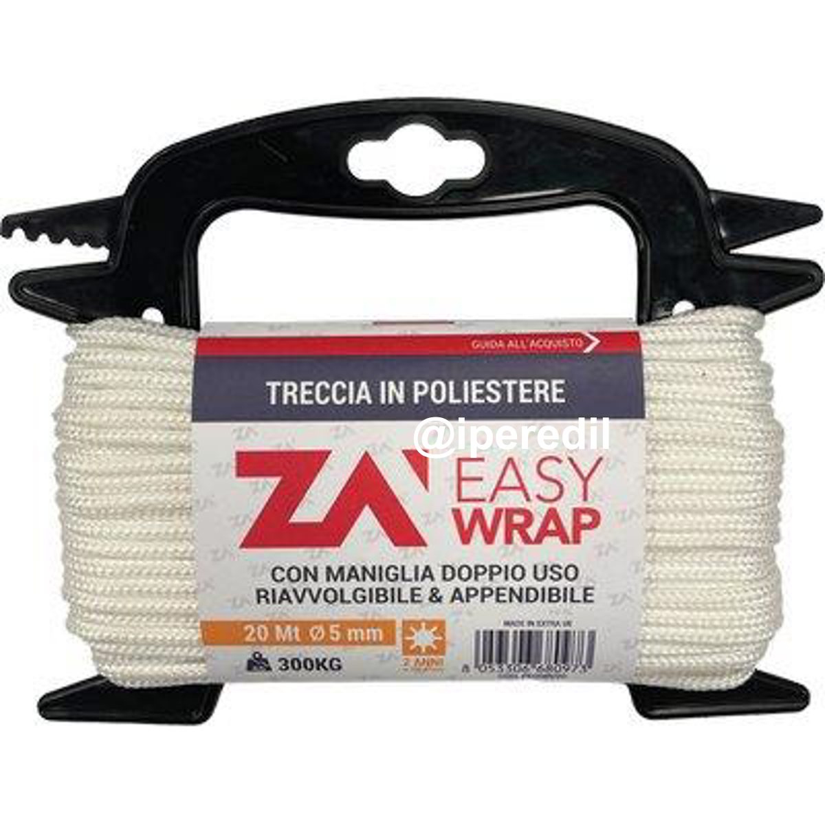 CORDA TRECCIA NYLON SELF 1 CALZA AD AGHI D.MM 4 L.MT 20