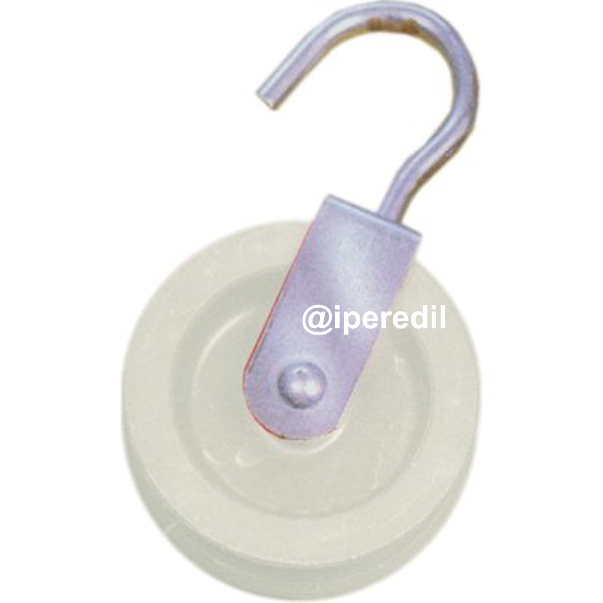 CARRUCOLA NYLON + GANCIO ZINCATO D.MM 30