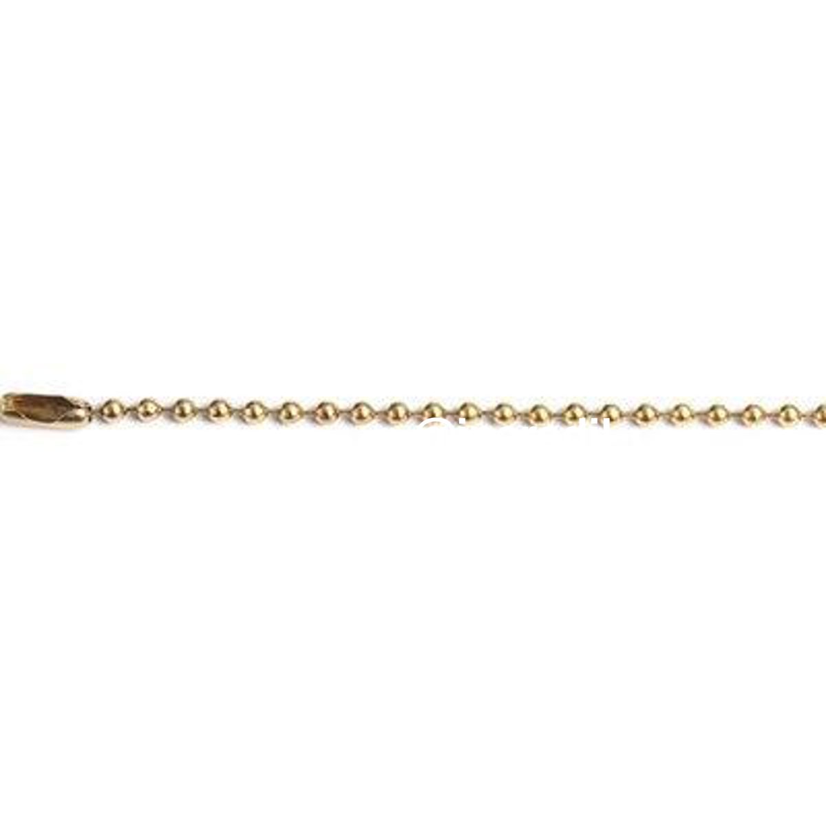 CATENA A PERLINE + CHIUSURA SELF OTTONATA D.MM 3,6 MT 2 CF=PZ 3