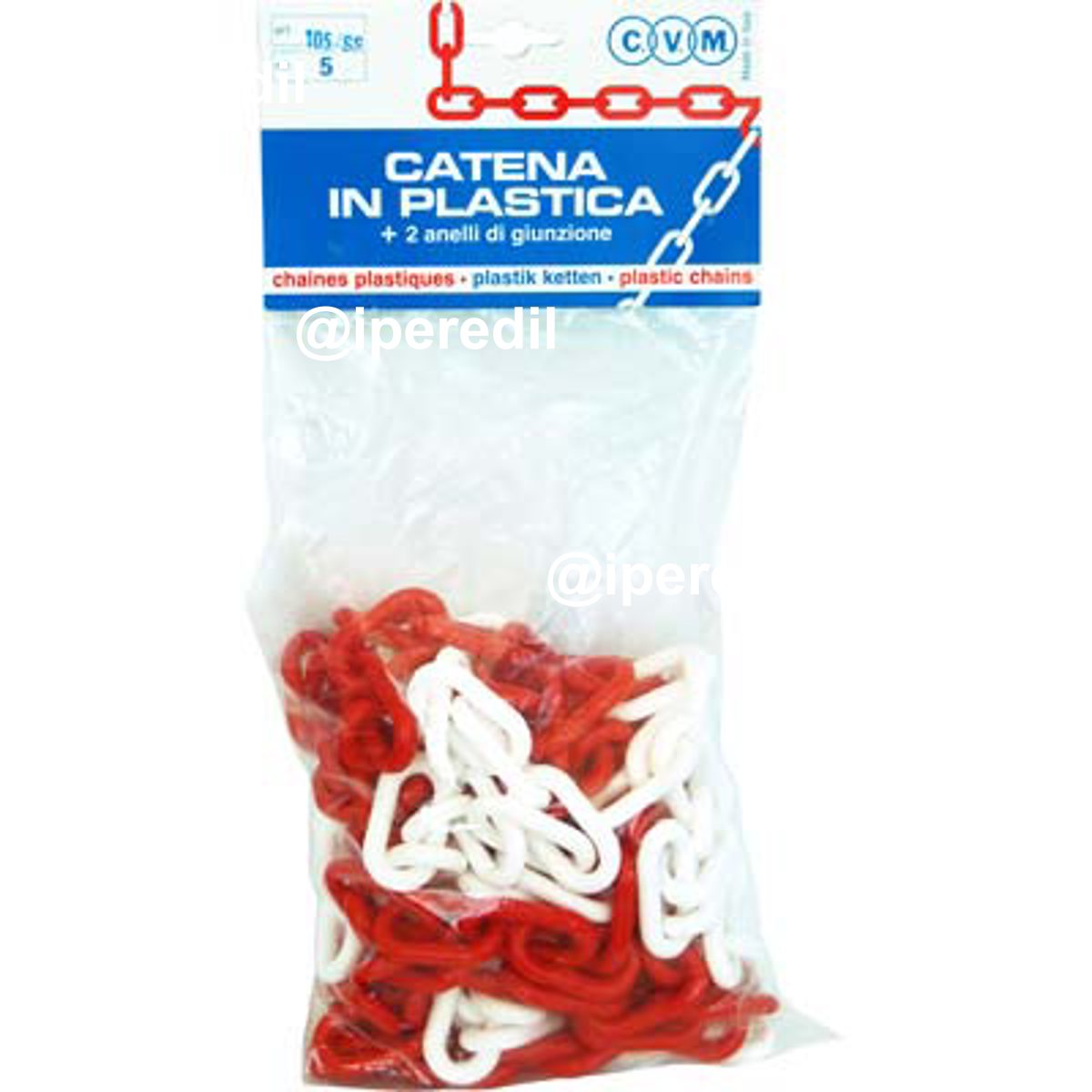 CATENA SEGNALETICA PLT BIANCO/ROSSO D.MM 6 ML 5 - 07535010