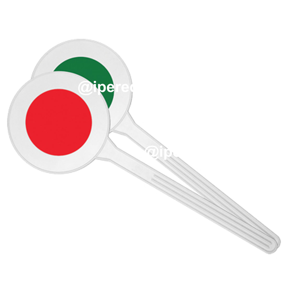 PALETTA SEGNALETICA POLISTIRENE ROSSO/VERDE CM 15X46