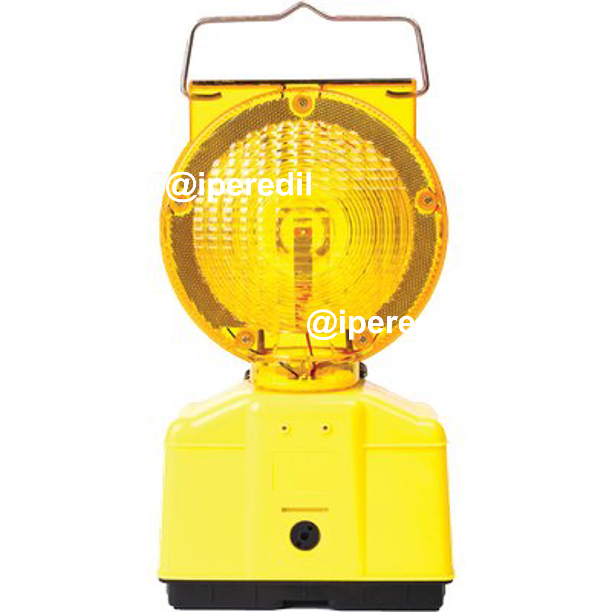 LAMPEGGIATORE CANTIERE SOLARE + BATTERIA LUCE LED GIALLO POSTO 2 BATTERIE